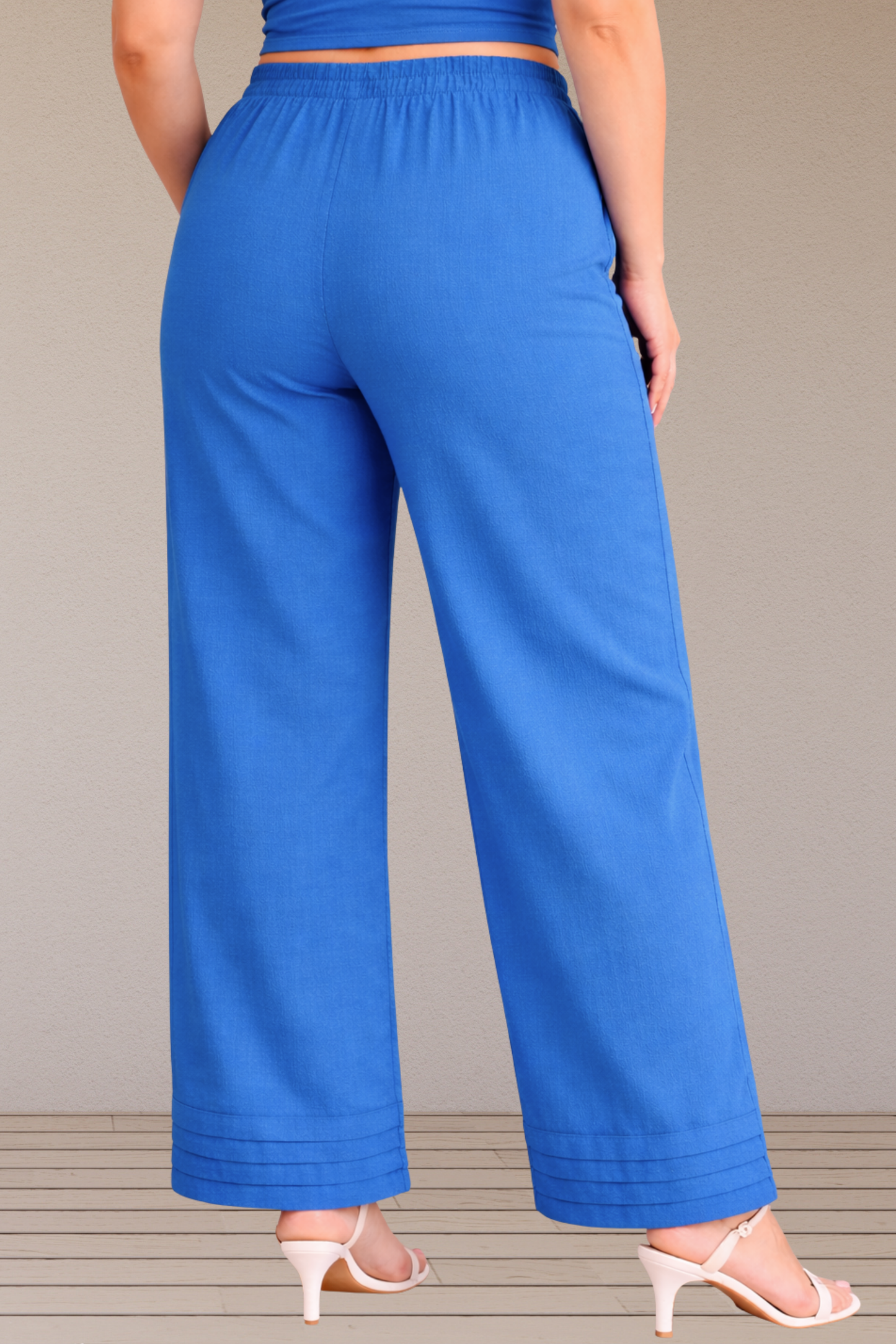 Firozi Pintuked Cotton Palazzo