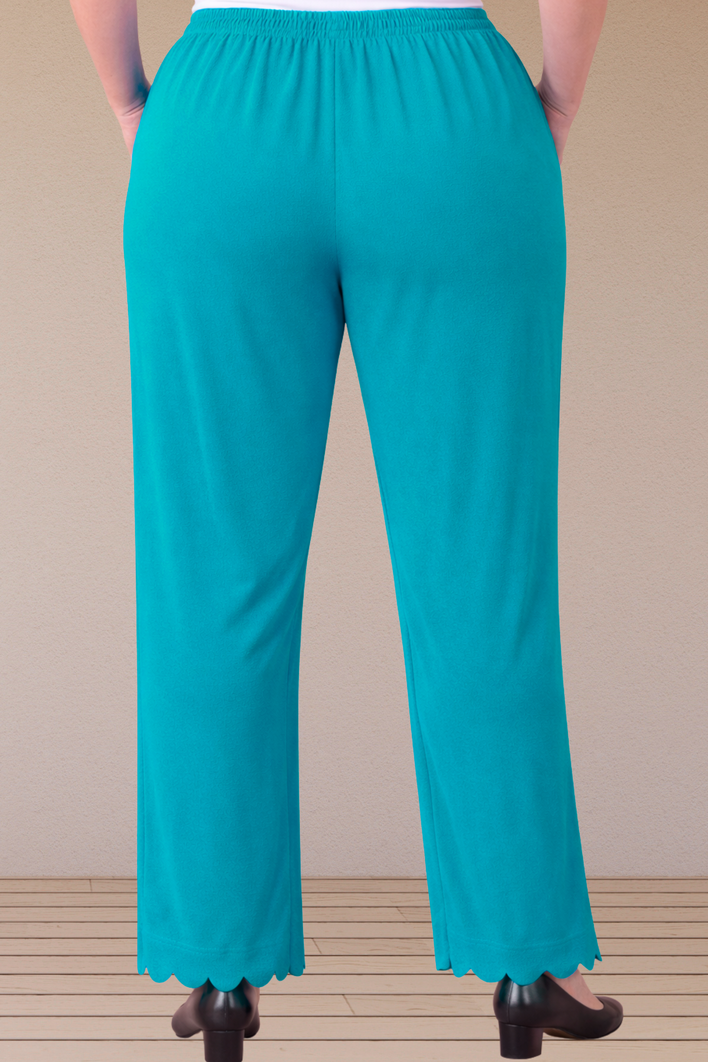 Firozi Scallop Cut Palazzo