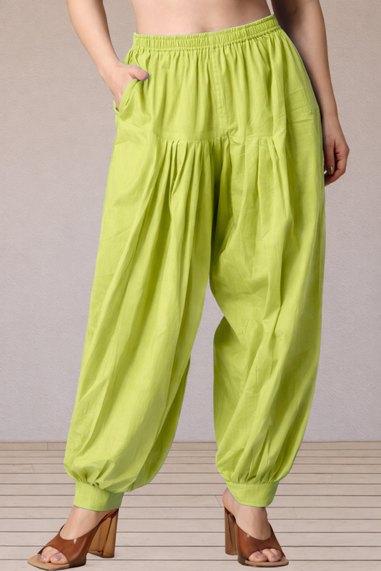 Fluorescent Cotton Afghani Salwar