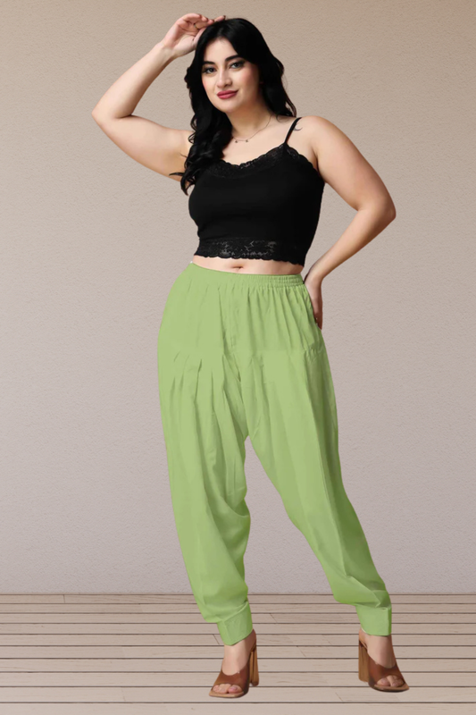 Fluorescent Pleated Cotton Salwar