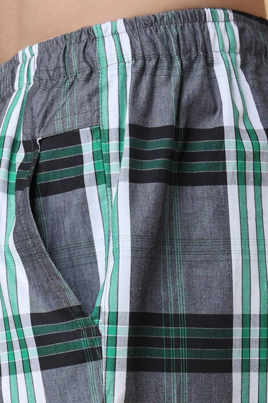 Forest Green Checked Cotton Pajama