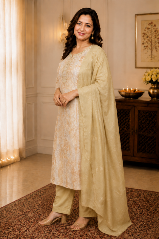 Golden Glow Fancy Suit Set