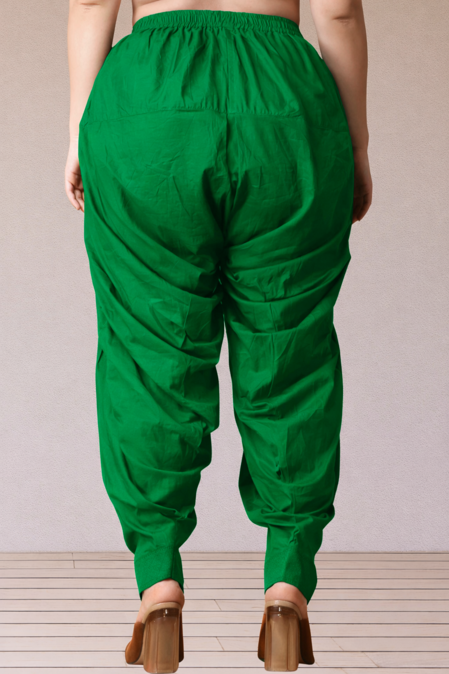 Dark Green Cotton Patiala Salwar