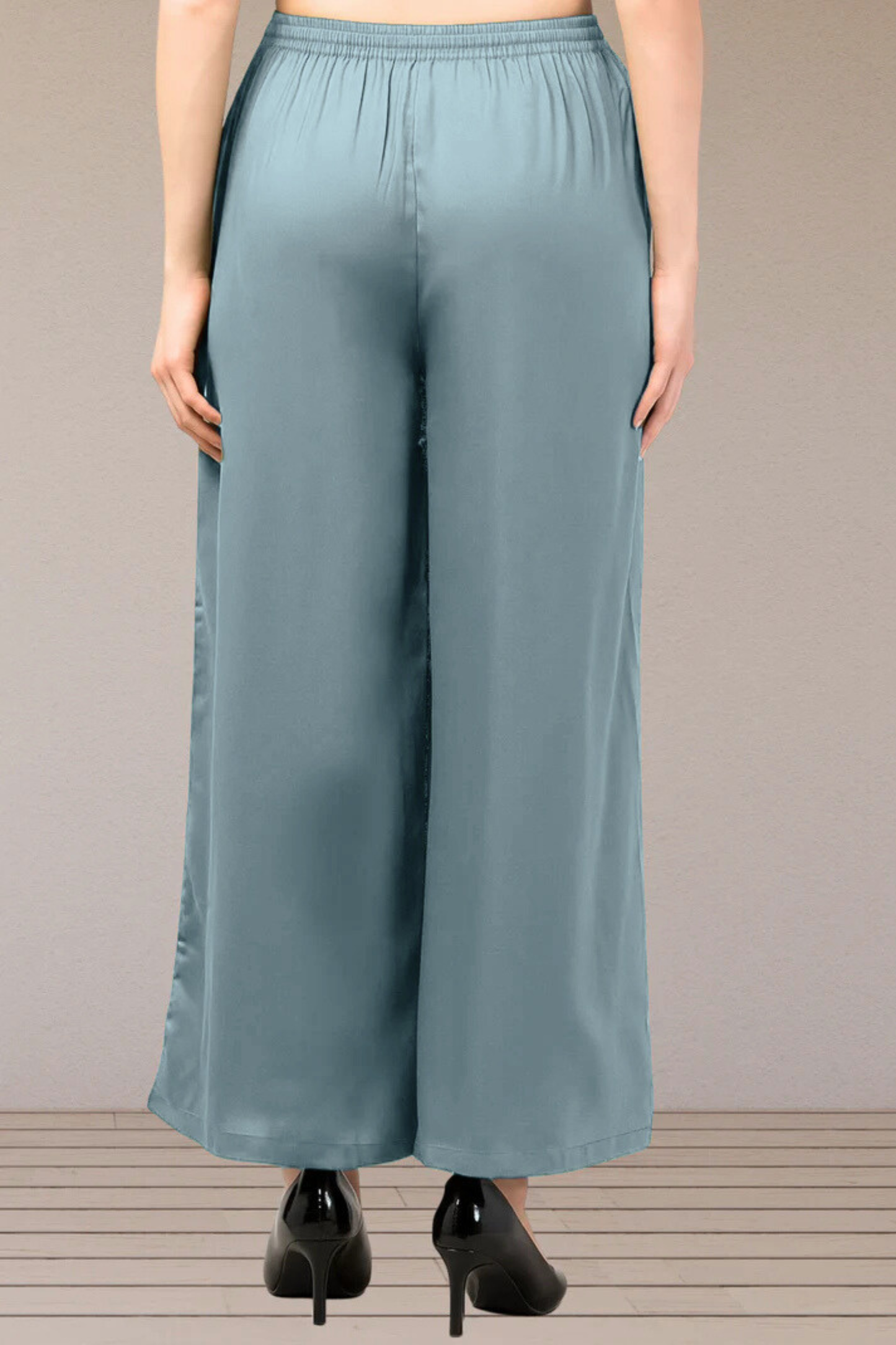 Light Grey Flared Palazzo Pant