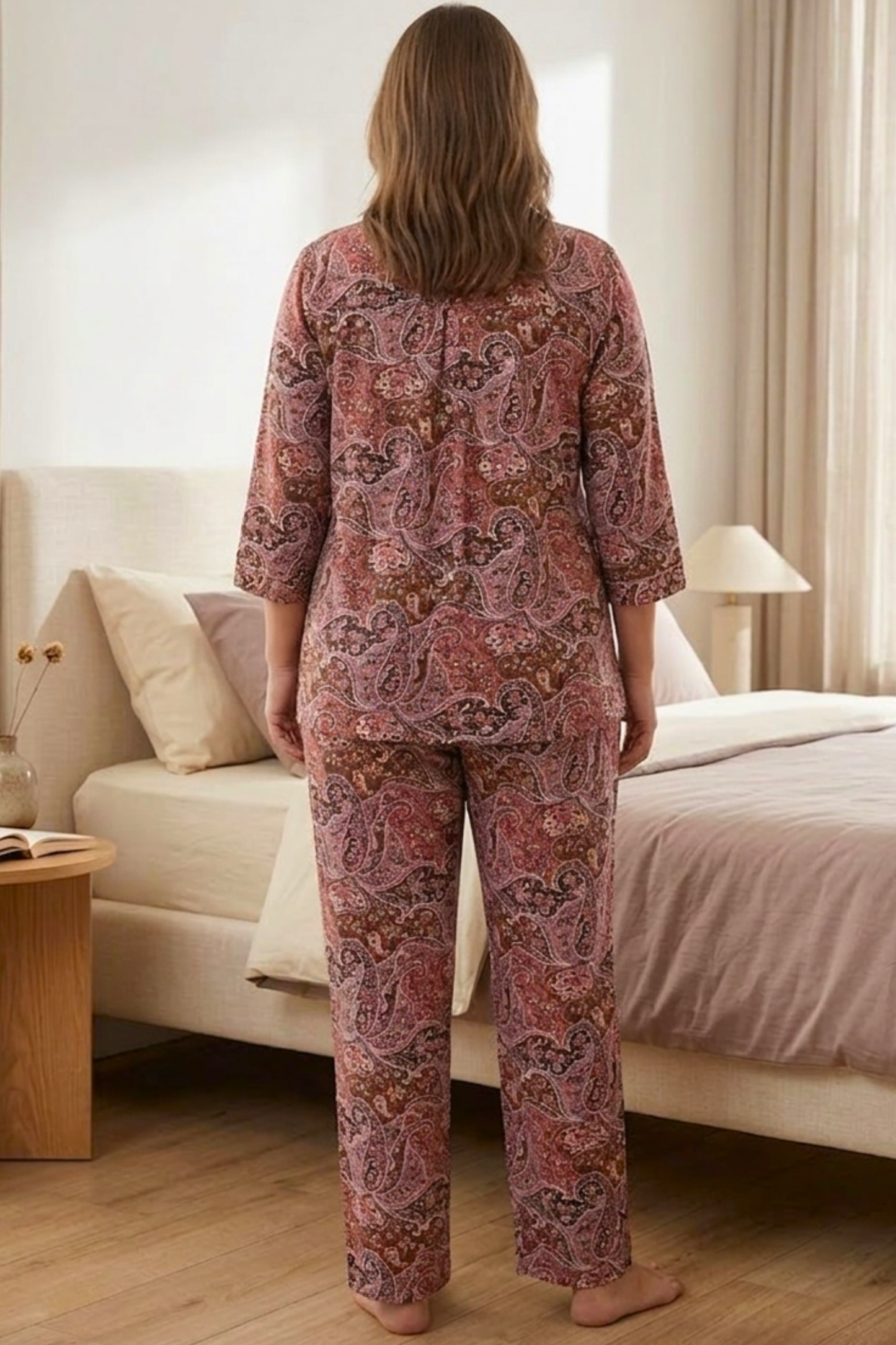 Gulzar Paisley Rayon Night Suit