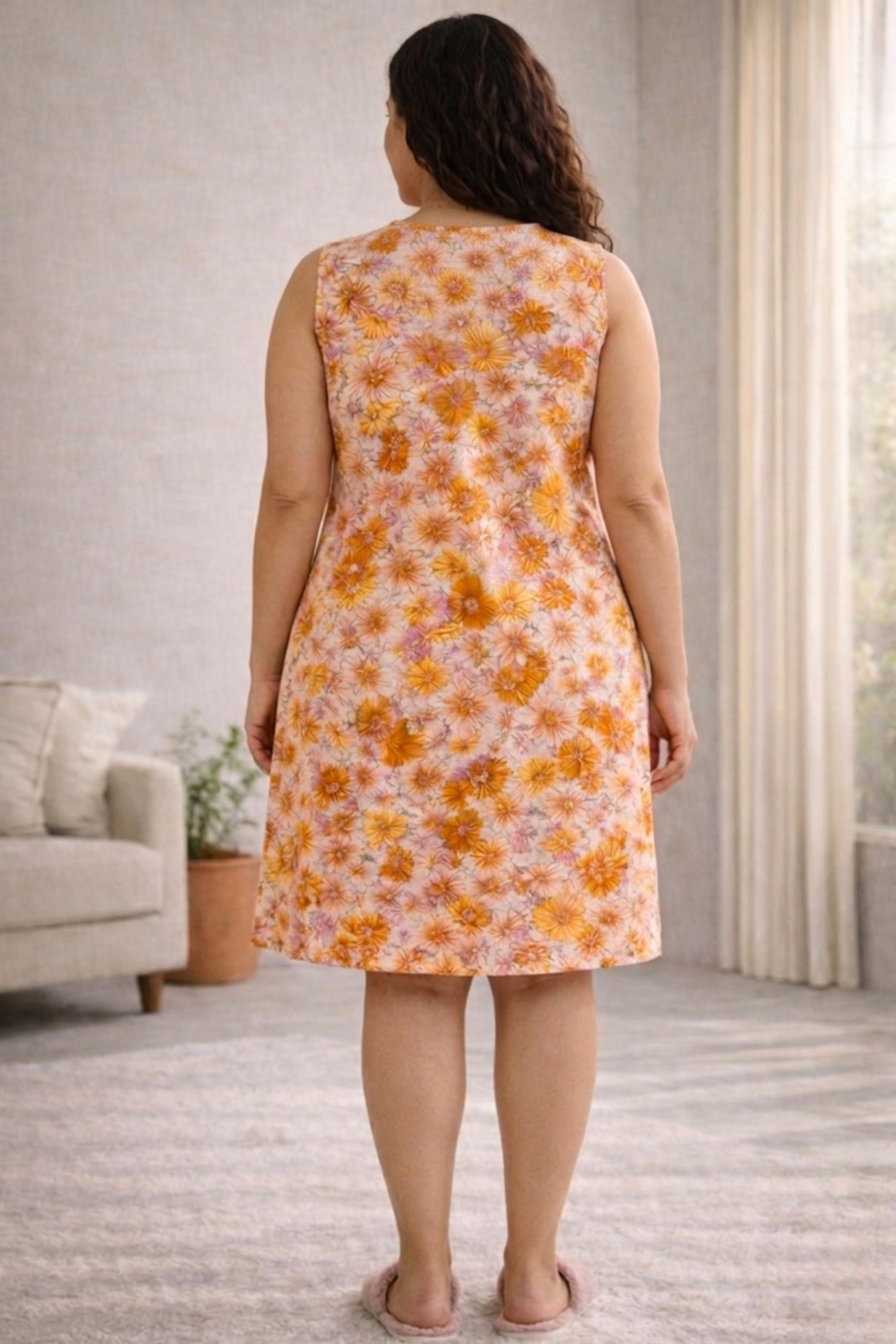 Honey Light Rayon Short Nighty
