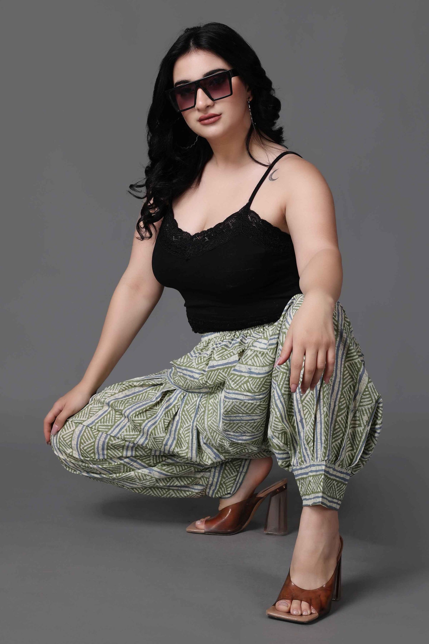 Buy Plus Size Fresh Mint Cotton Salwar At Apella | Sizes XS to 10 XL | India | Free Delivery | Customized