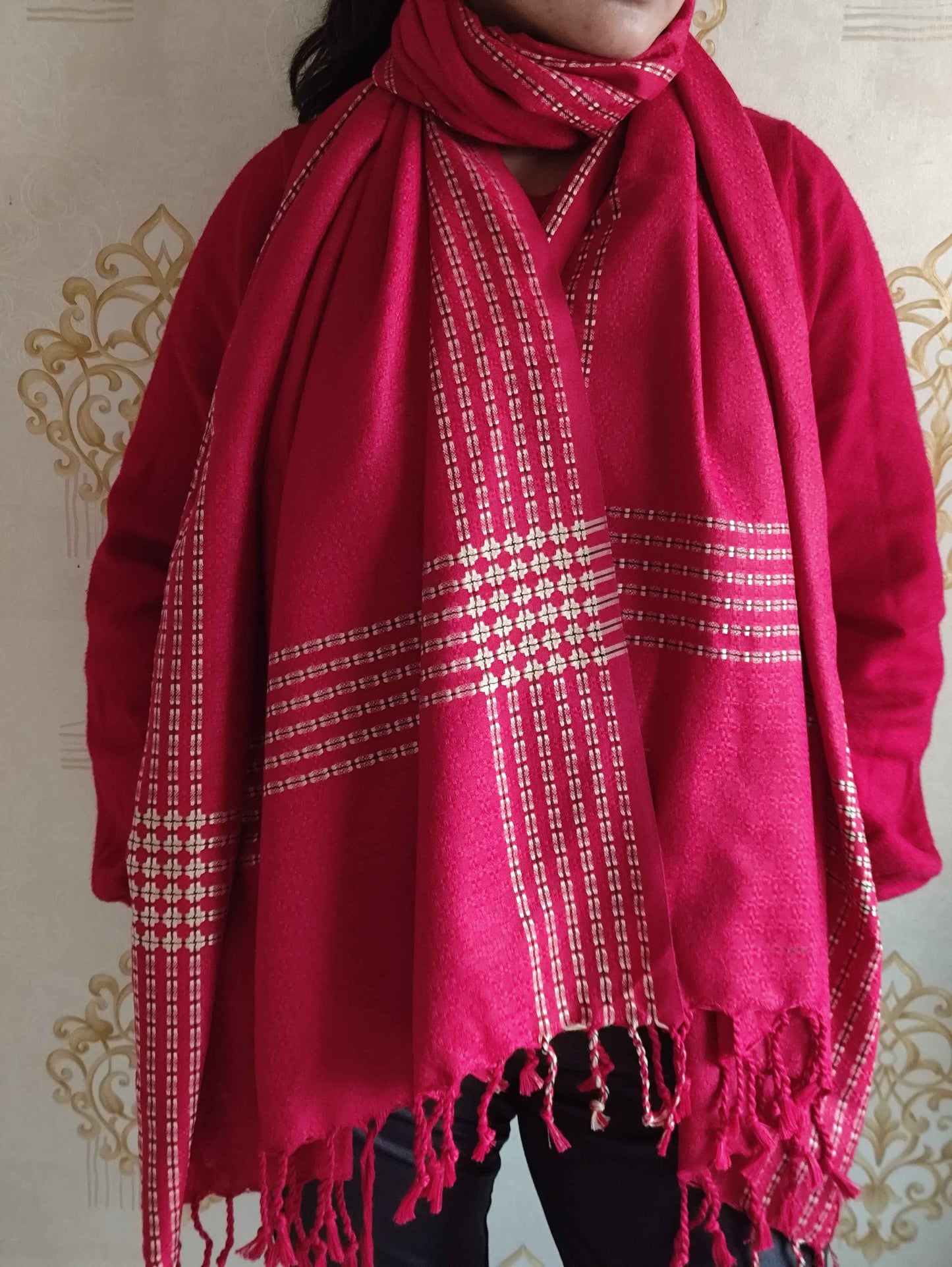 Ruby Printed Shawl