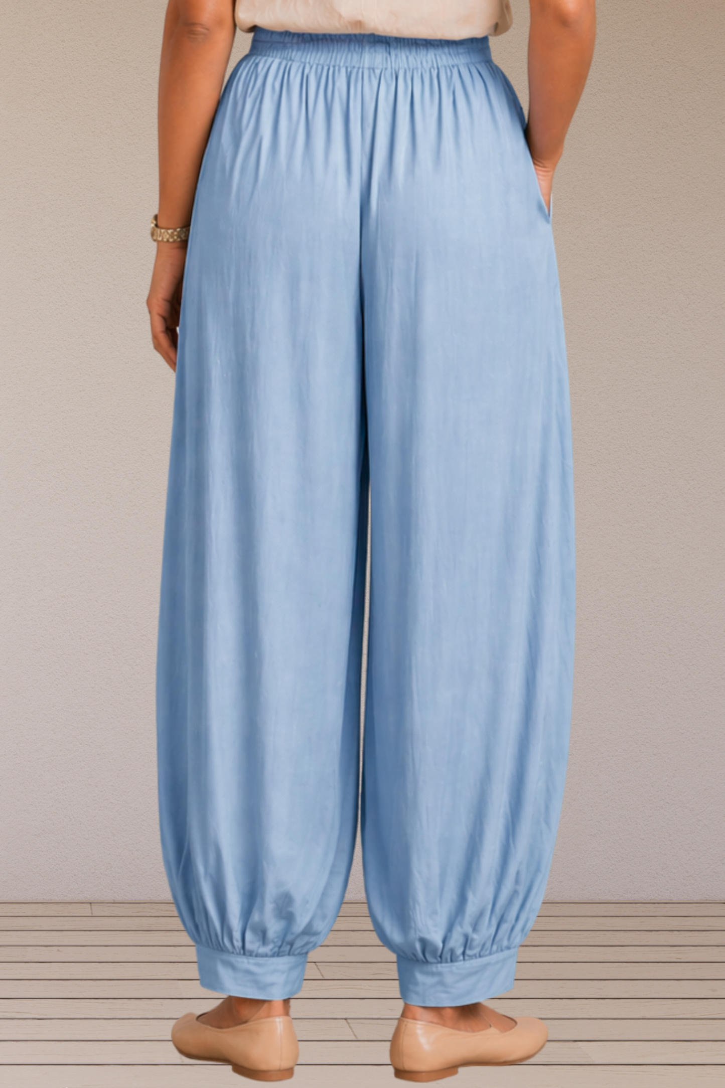 Ice Blue Rayon Afghani Pants