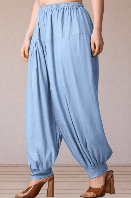 Ice Blue Rayon Afghani Salwar
