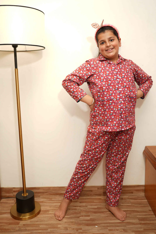 Buy Plus Size Christmas Cheer Woollen Night Suit At Apella | Sizes XS to 10 XL | India | Free Delivery | Customized