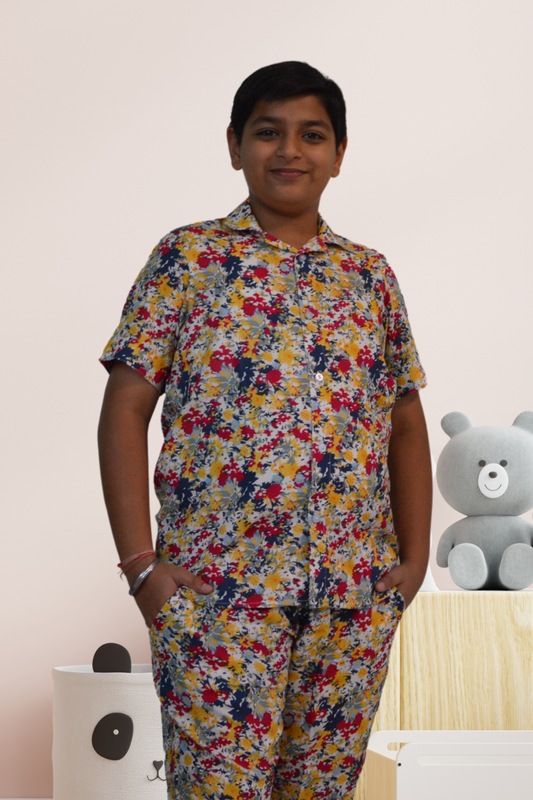 Buy Plus Size Multi Hued Kids Co-ord Set At Apella | Sizes XS to 10 XL | India | Free Delivery | Customized