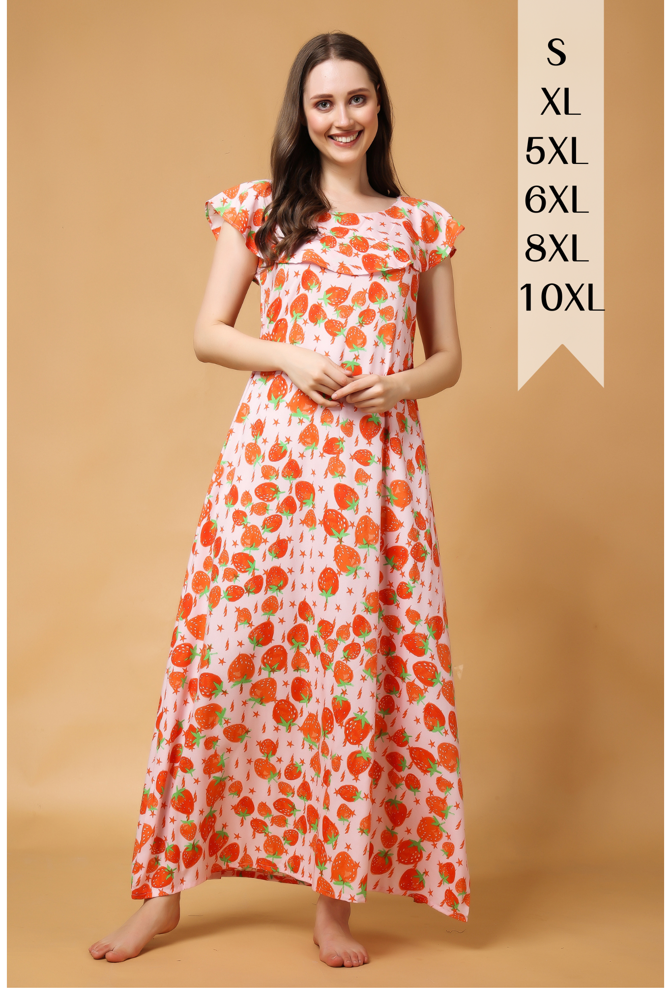 Buy Red Nighty Night Dress For Women Apella