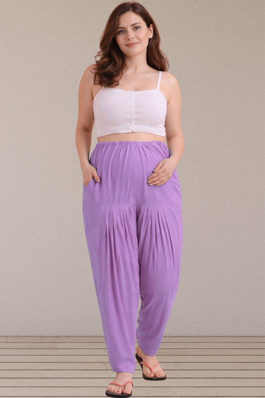 Lavender Easy Fit Rayon Maternity Salwar