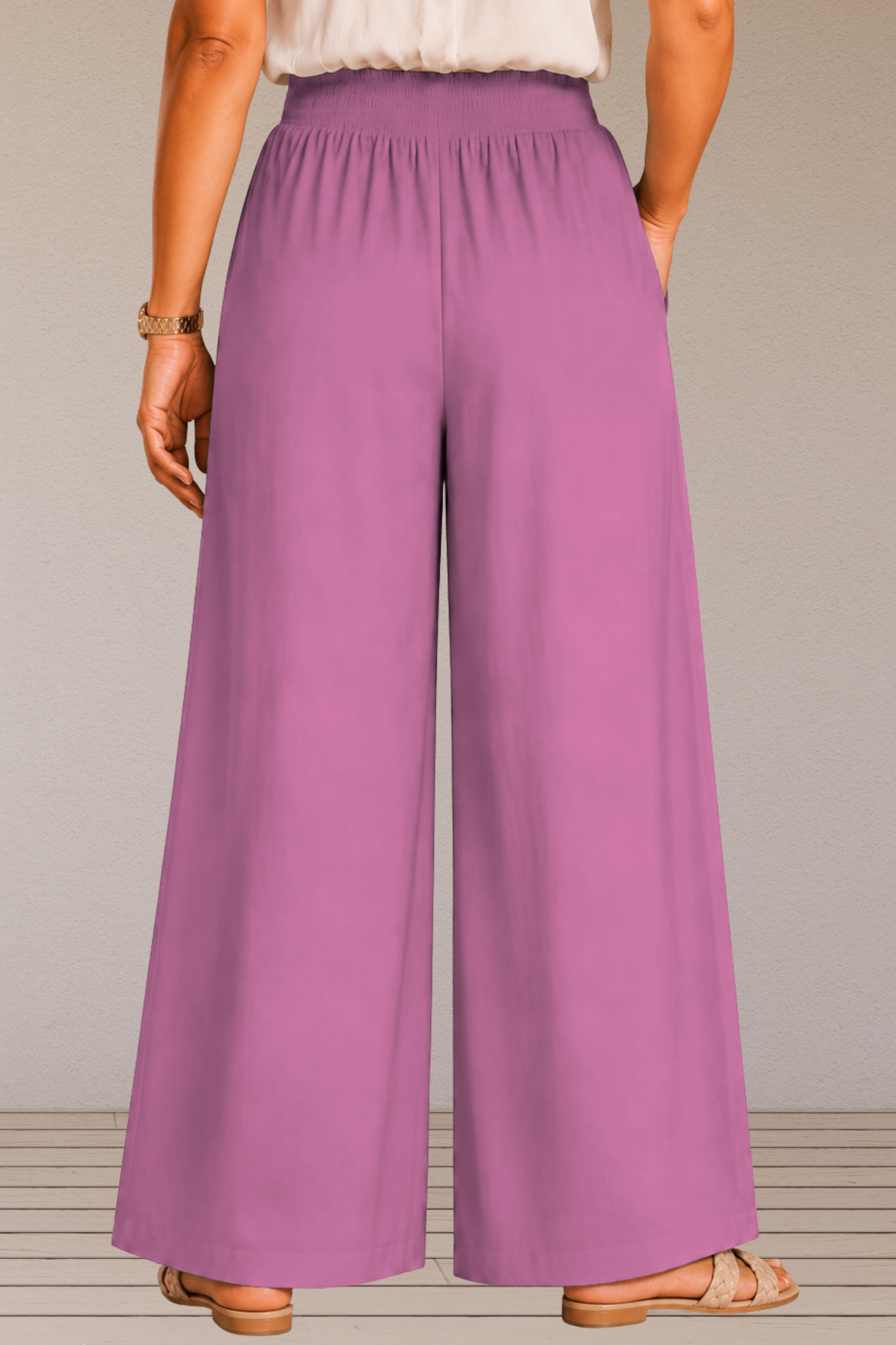 Lavender Flared Palazzo Pant