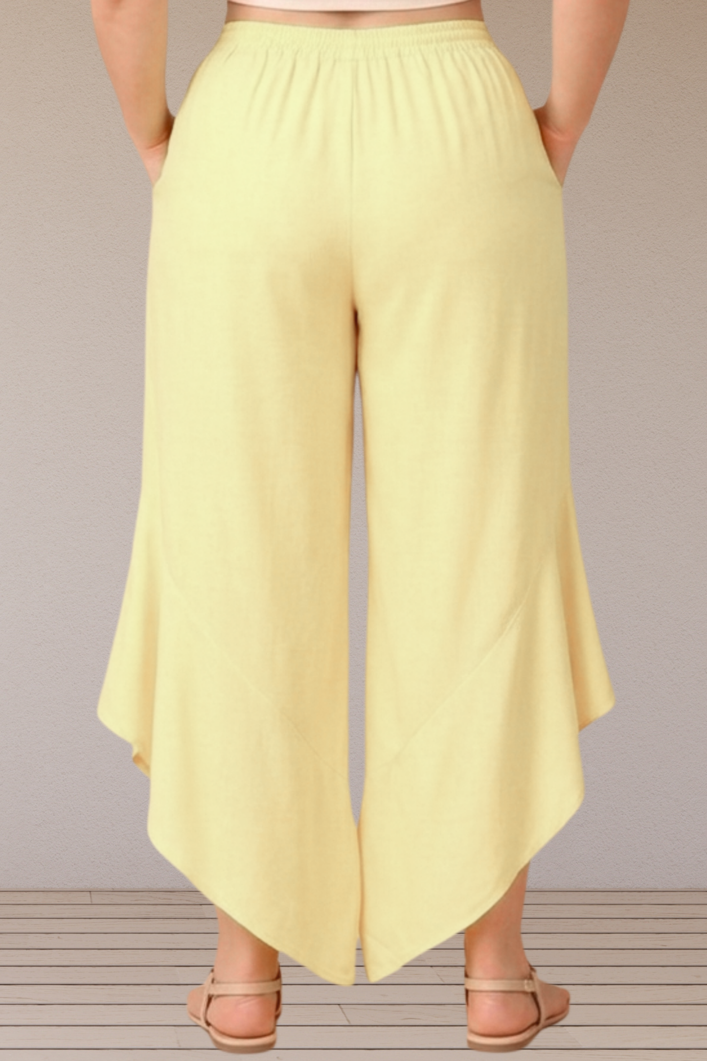 Leafy Lemon Rayon Palazzo