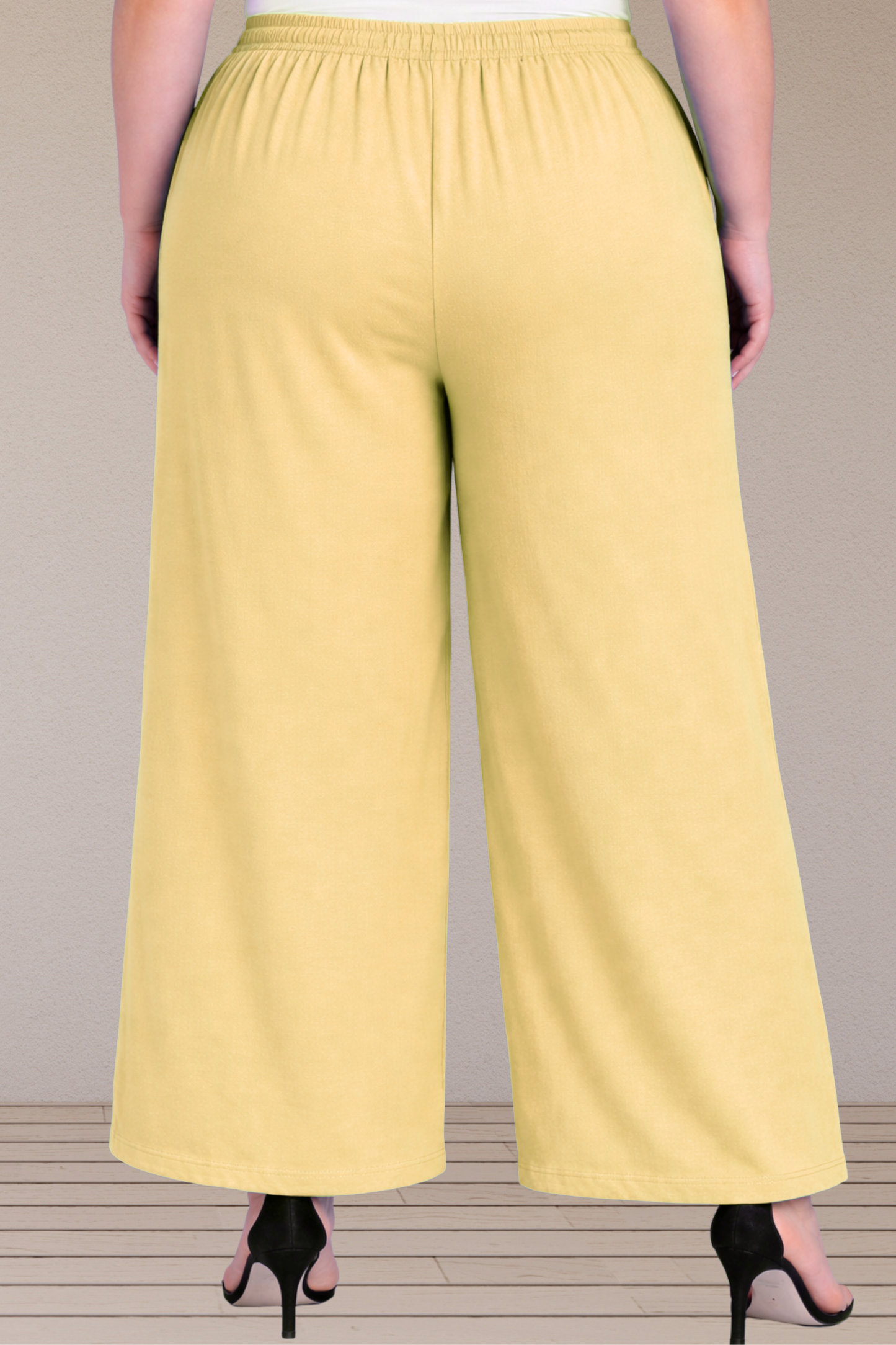 Lemon Cotton Flared Pant