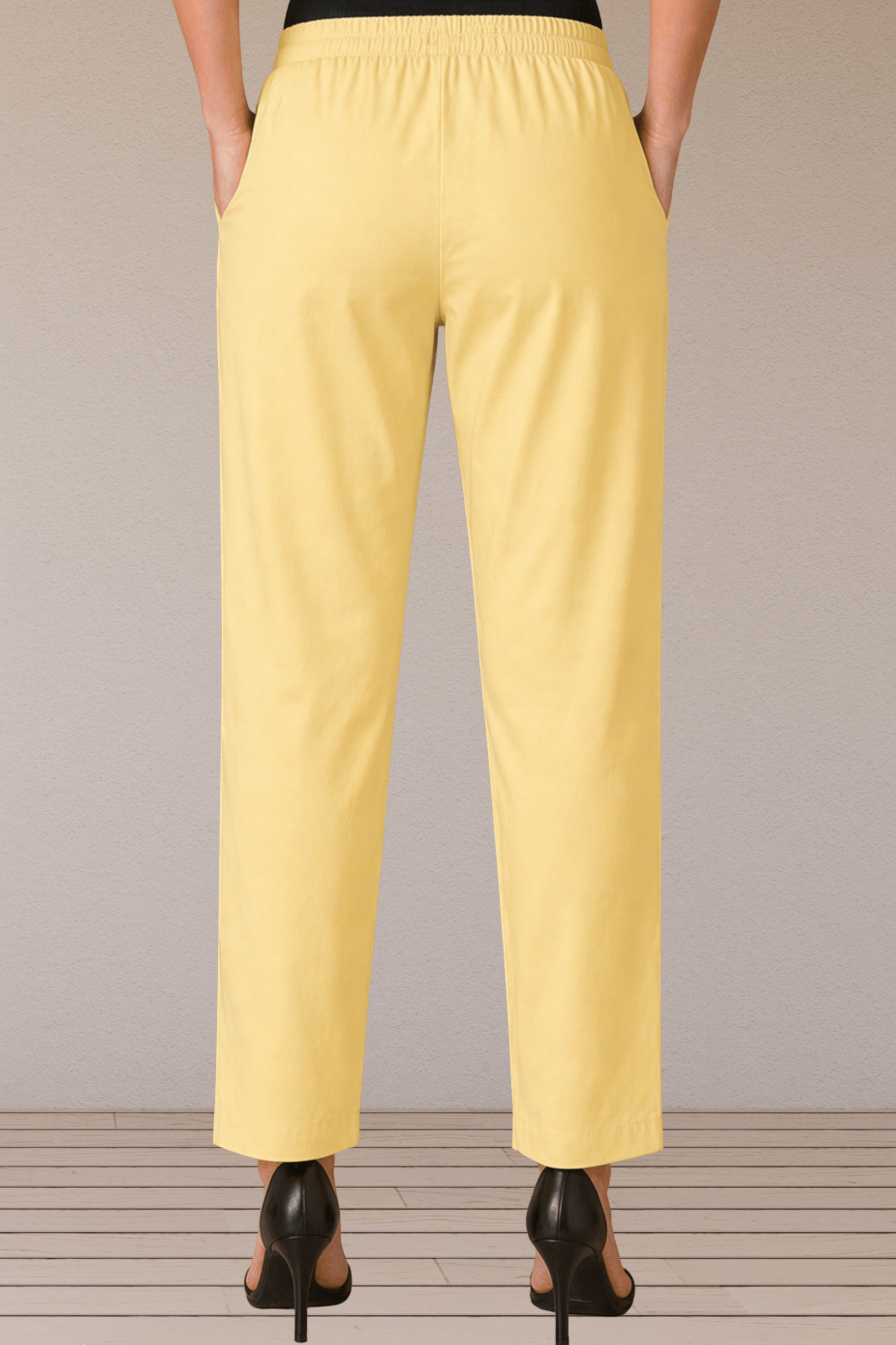 Lemon Poplin Cotton Pant