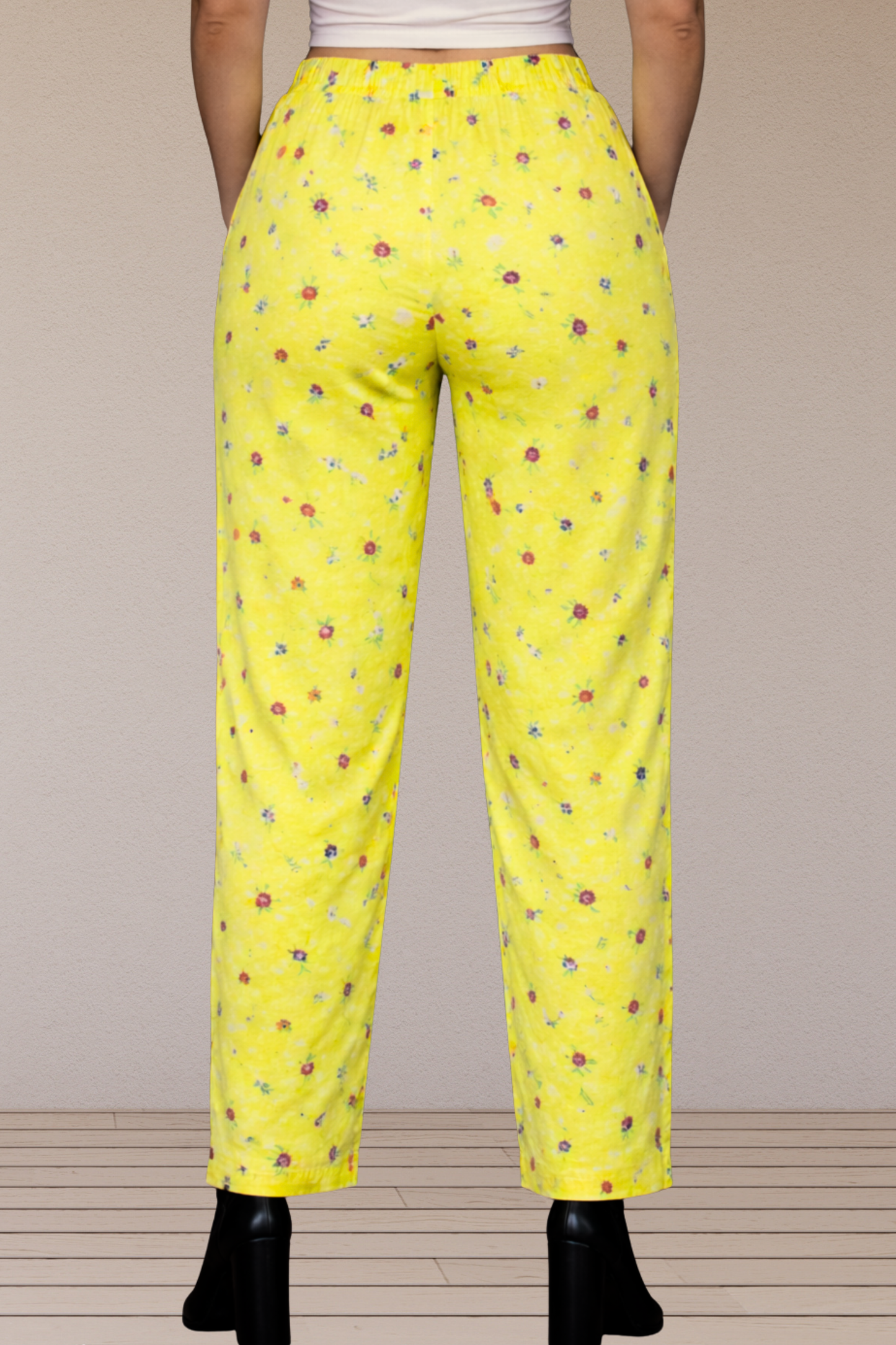 Lemon Printed Lycra Pant