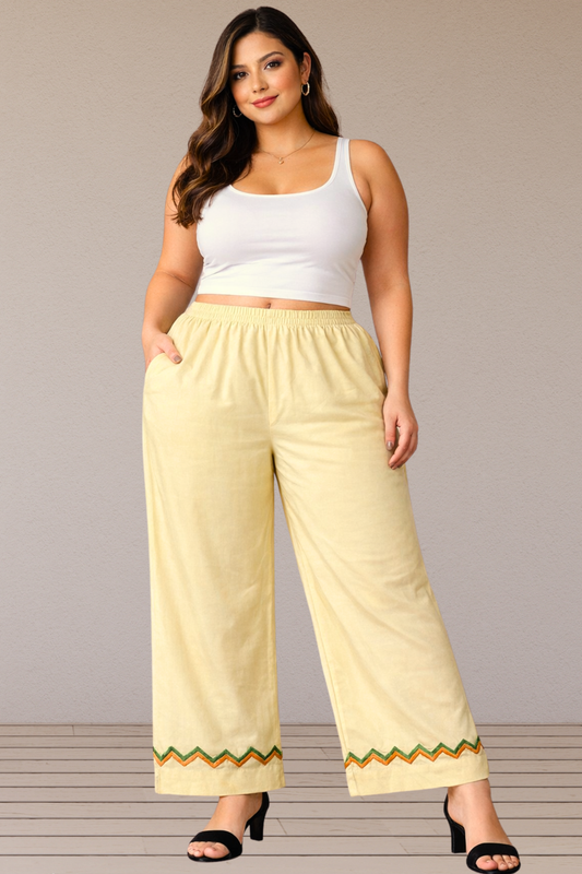 Lemon Rayon Pant Palazzo