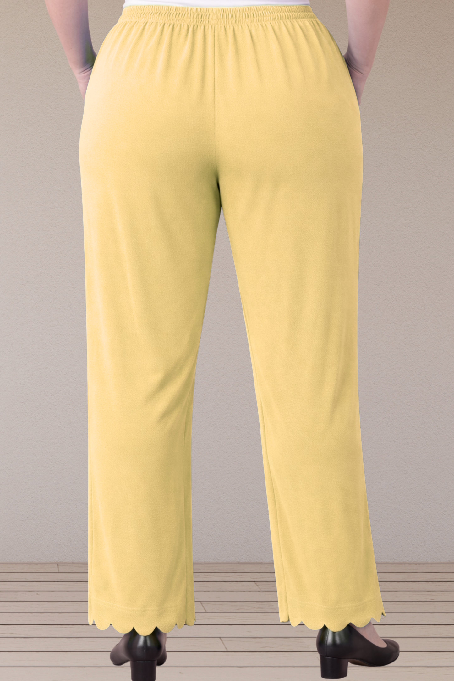 Lemon Scallop Cut Palazzo