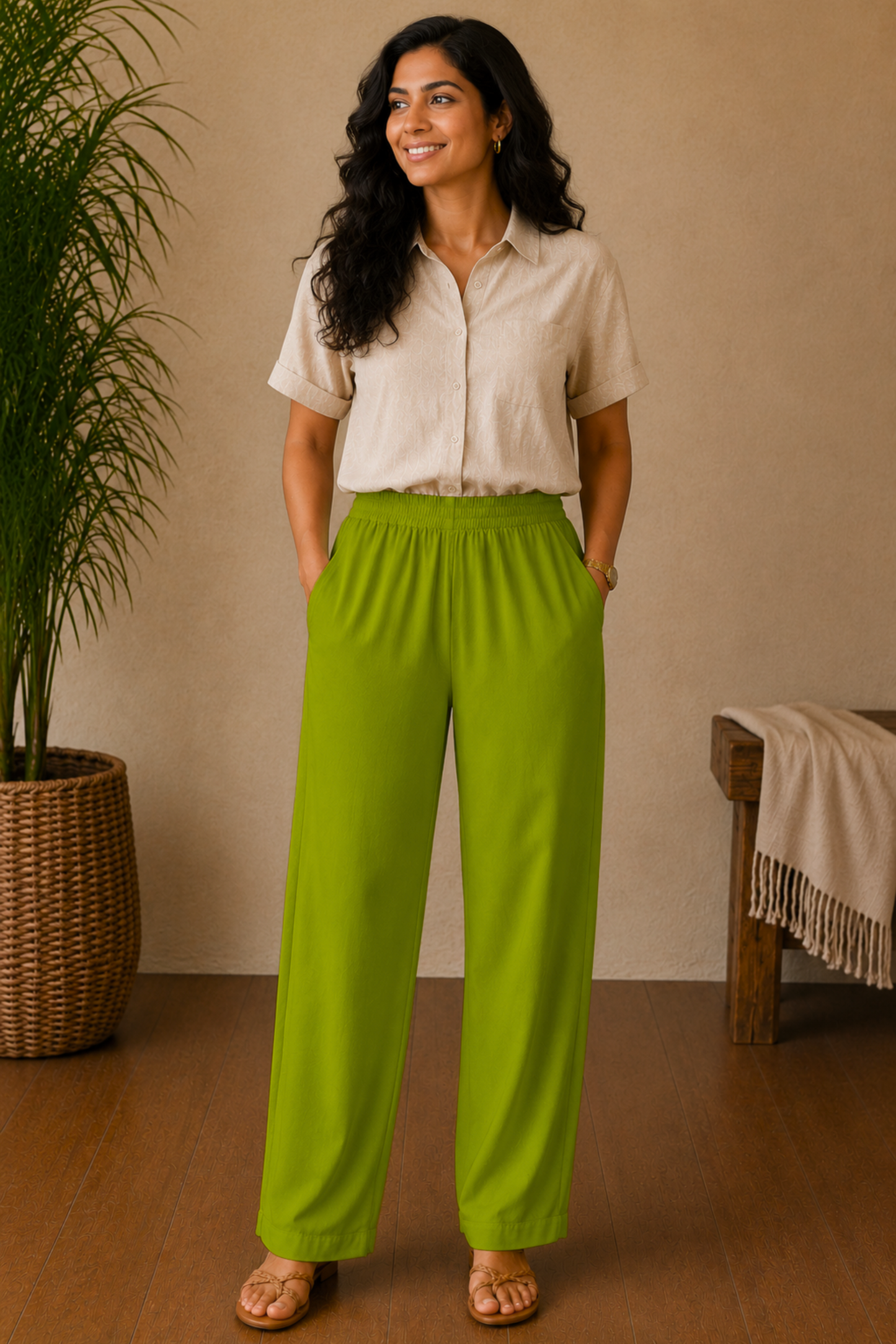 Light Green Rayon Kurti Pant