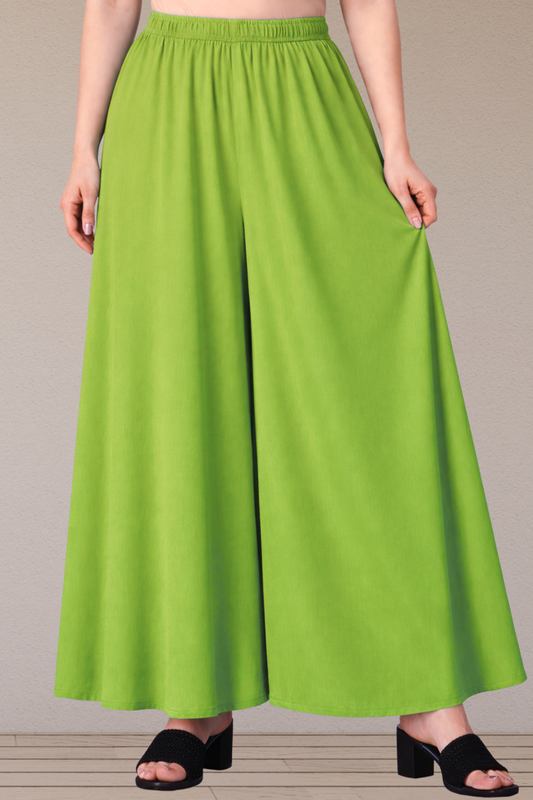 Light Green Rayon Skirt Palazzo