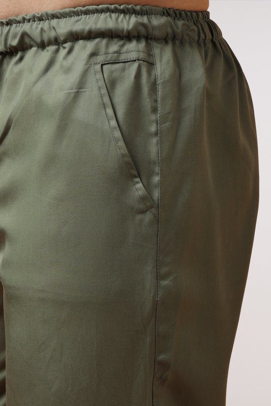 Bronze Green Tencel Capri