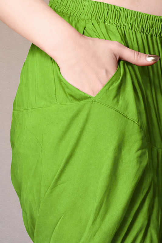 Light Green Rayon Patiala Salwar