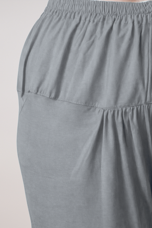 Light Grey Cotton Churidar Pants