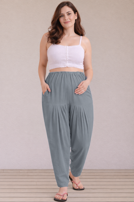 Light Grey Easy Fit Cotton Maternity Salwar