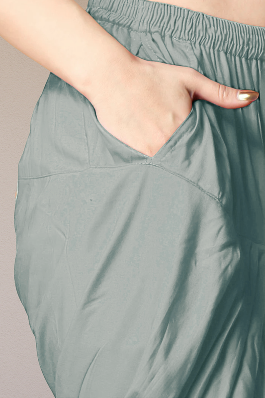 Light Grey Rayon Patiala Salwar