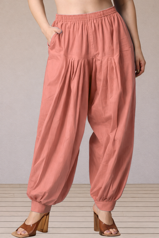 Light Onion Cotton Afghani Salwar