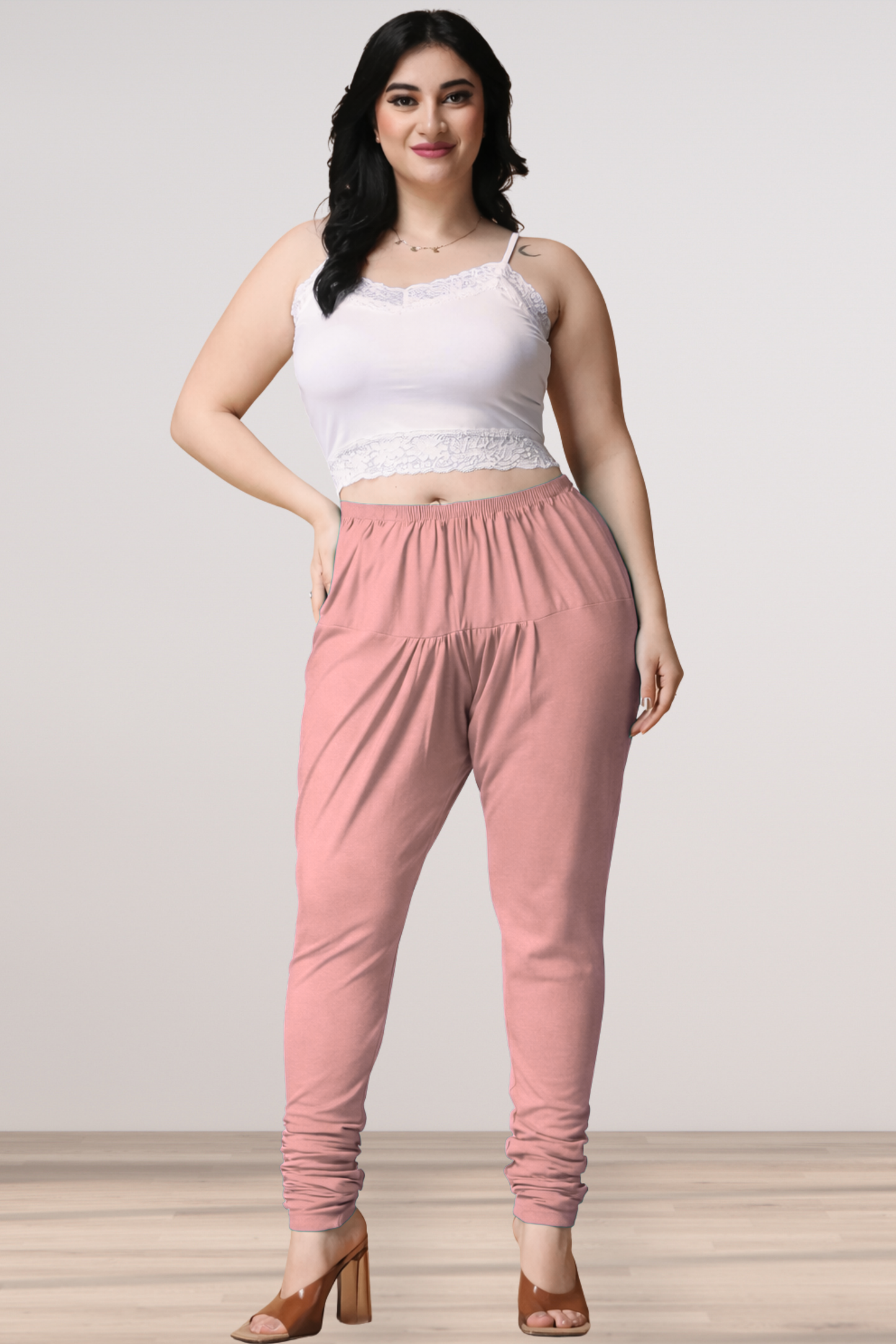 Light Onion Cotton Churidar Pants