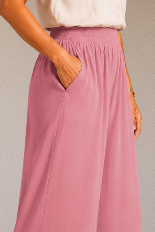 Light Onion Flared Palazzo Pant