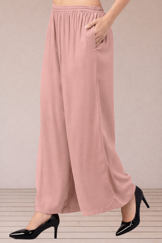 Light Onion Flared Palazzo Pant
