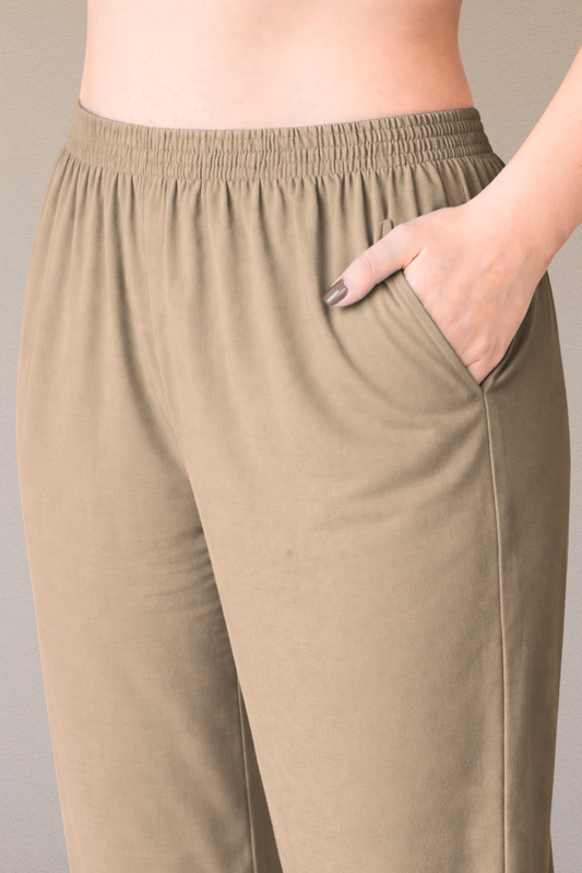 Light Taupe Rayon Kurti Pant