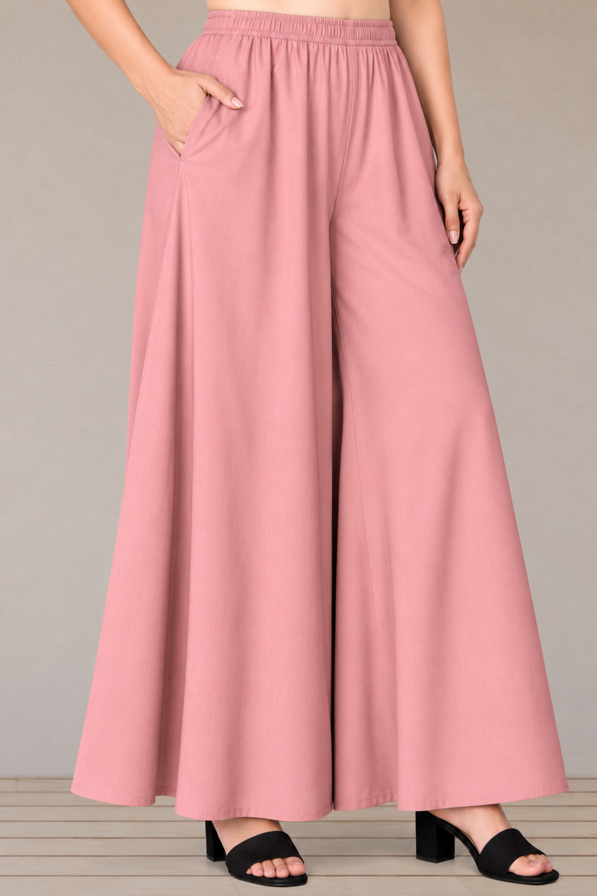 Light Onion Rayon Skirt Palazzo