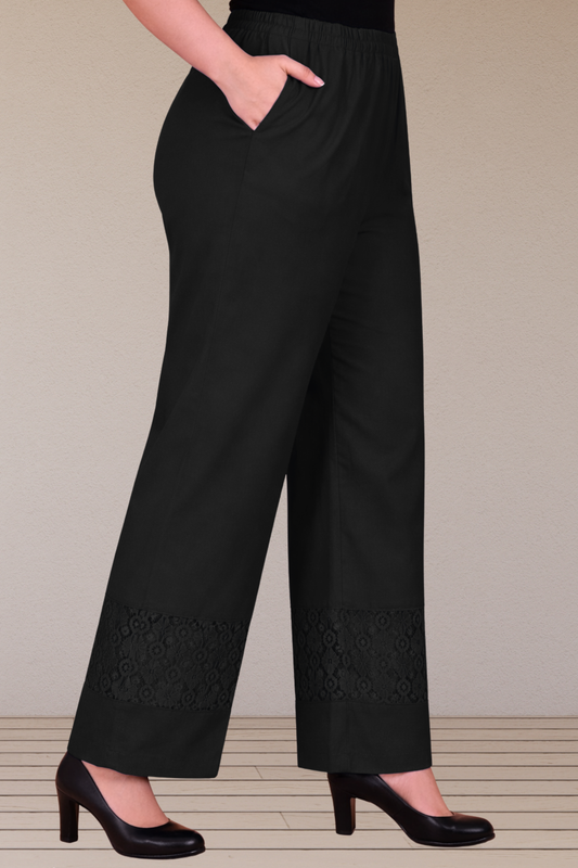 Light's Out Detailed Cotton Pants