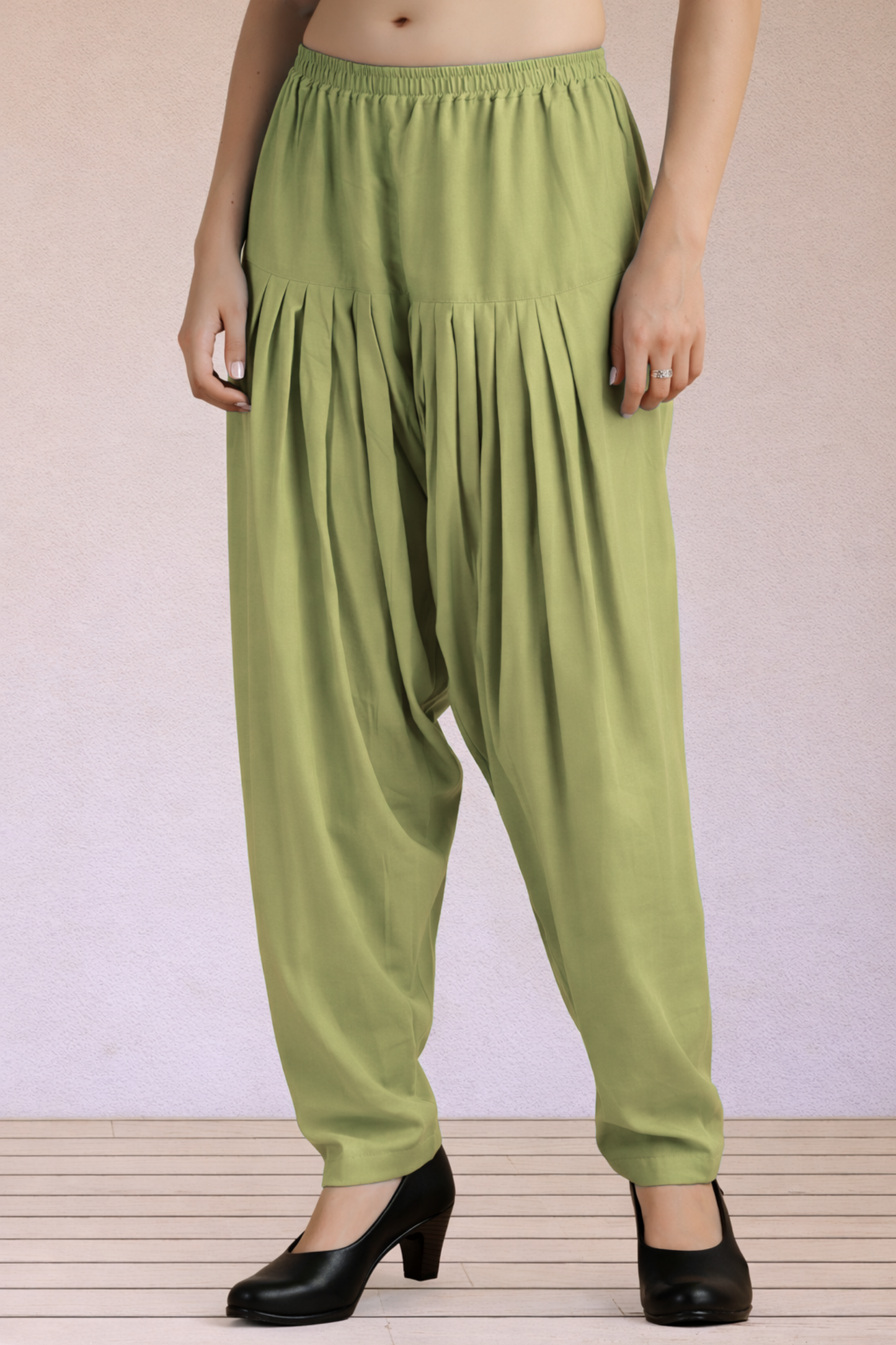 Pista Green Easy Fit Rayon Salwar