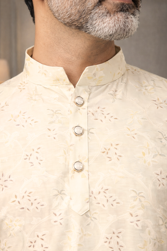 Lime Printed Modal Kurta Pajama