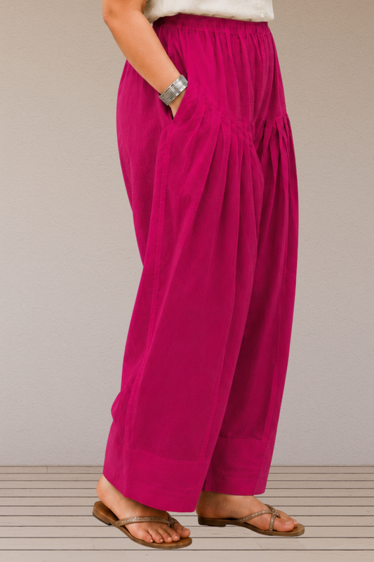 Magenta Cotton Farshi Salwar