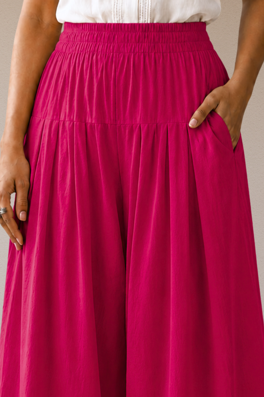 Magenta Cotton Farshi Salwar