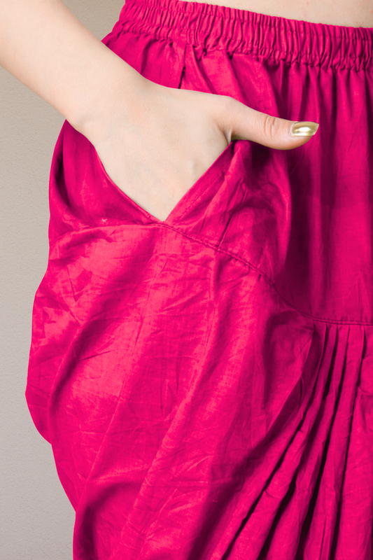 Magenta Cotton Patiala Salwar Pants