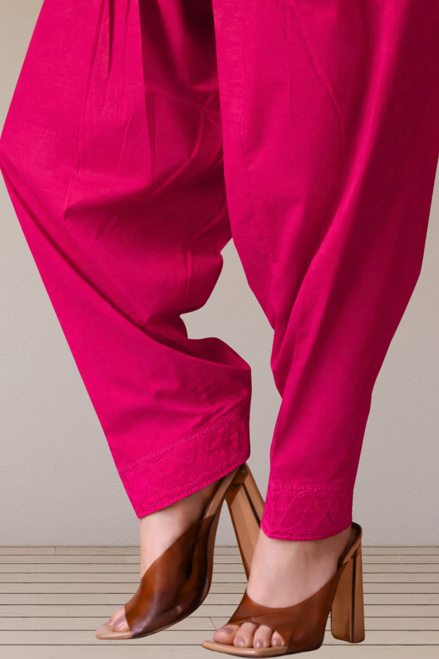 Magenta Cotton Patiala Salwar