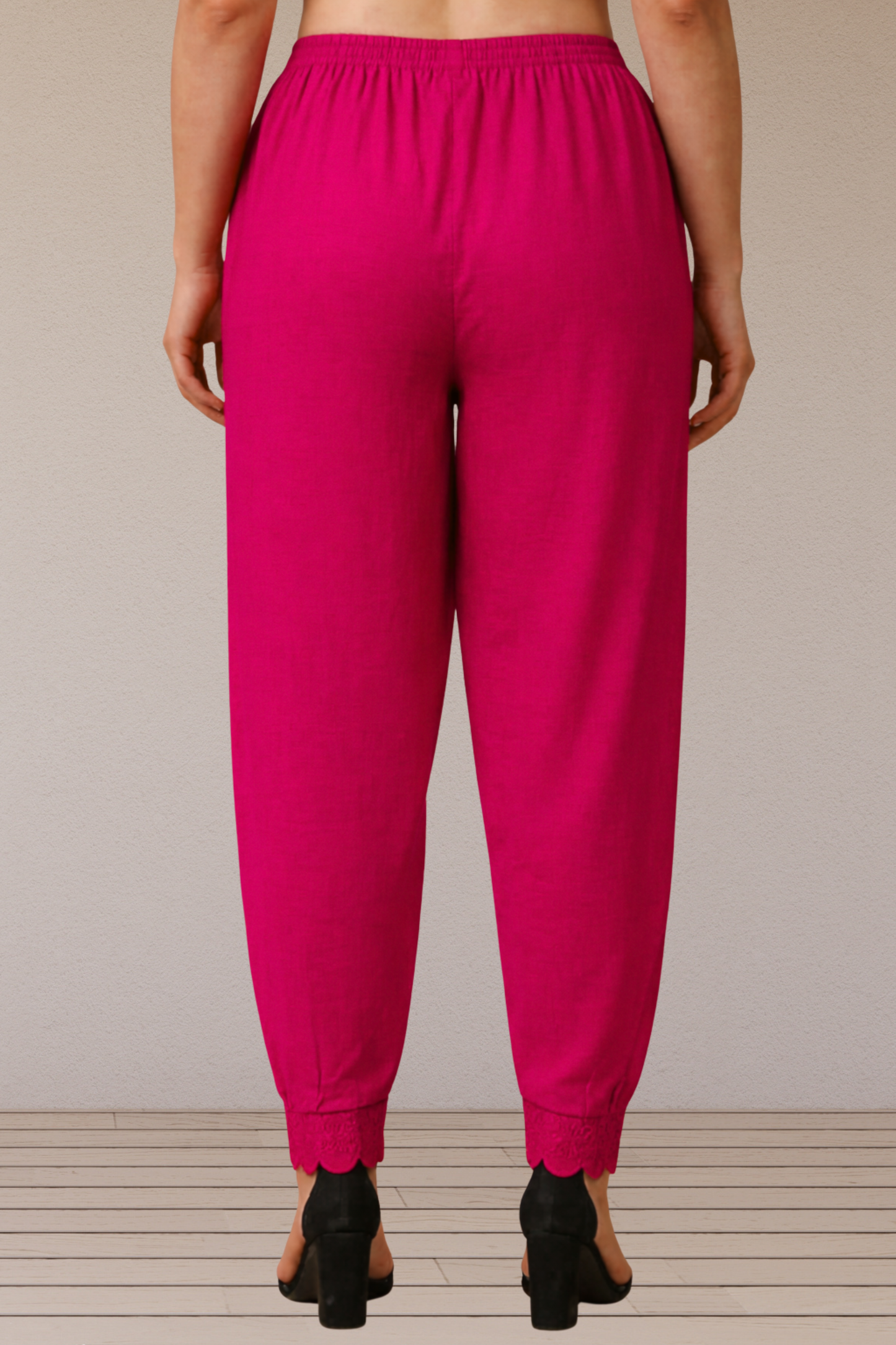 Magenta Scallop Cut Salwar