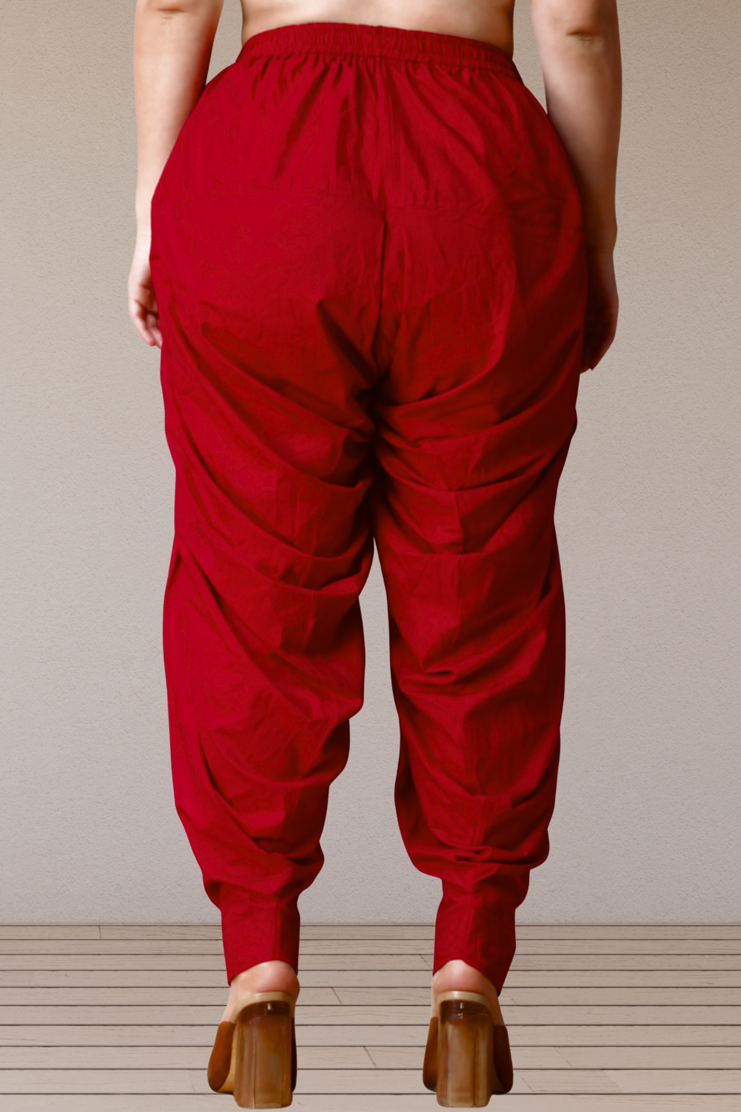 Maroon Cotton Patiala Salwar