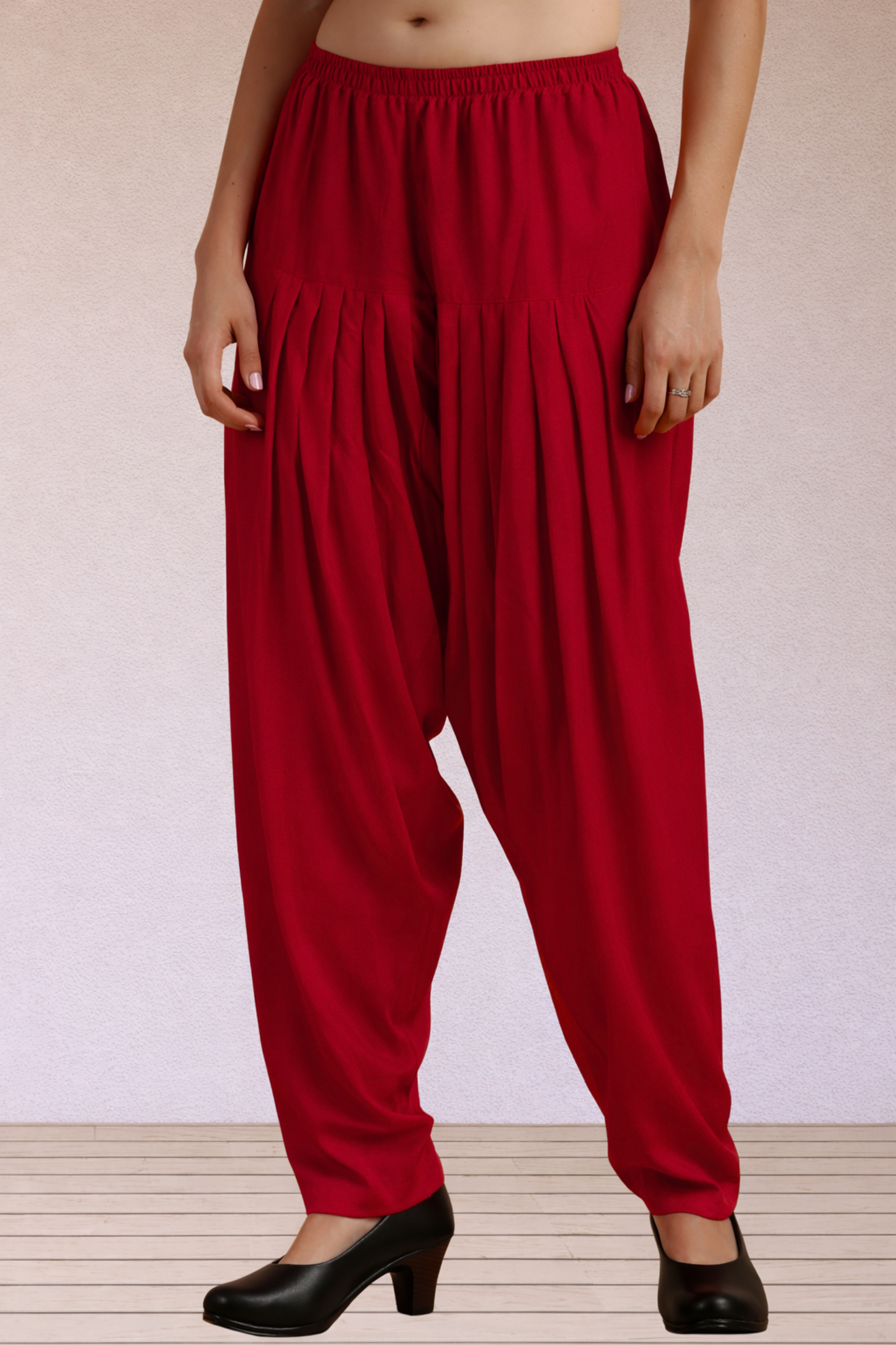 Maroon Easy Fit Rayon Salwar