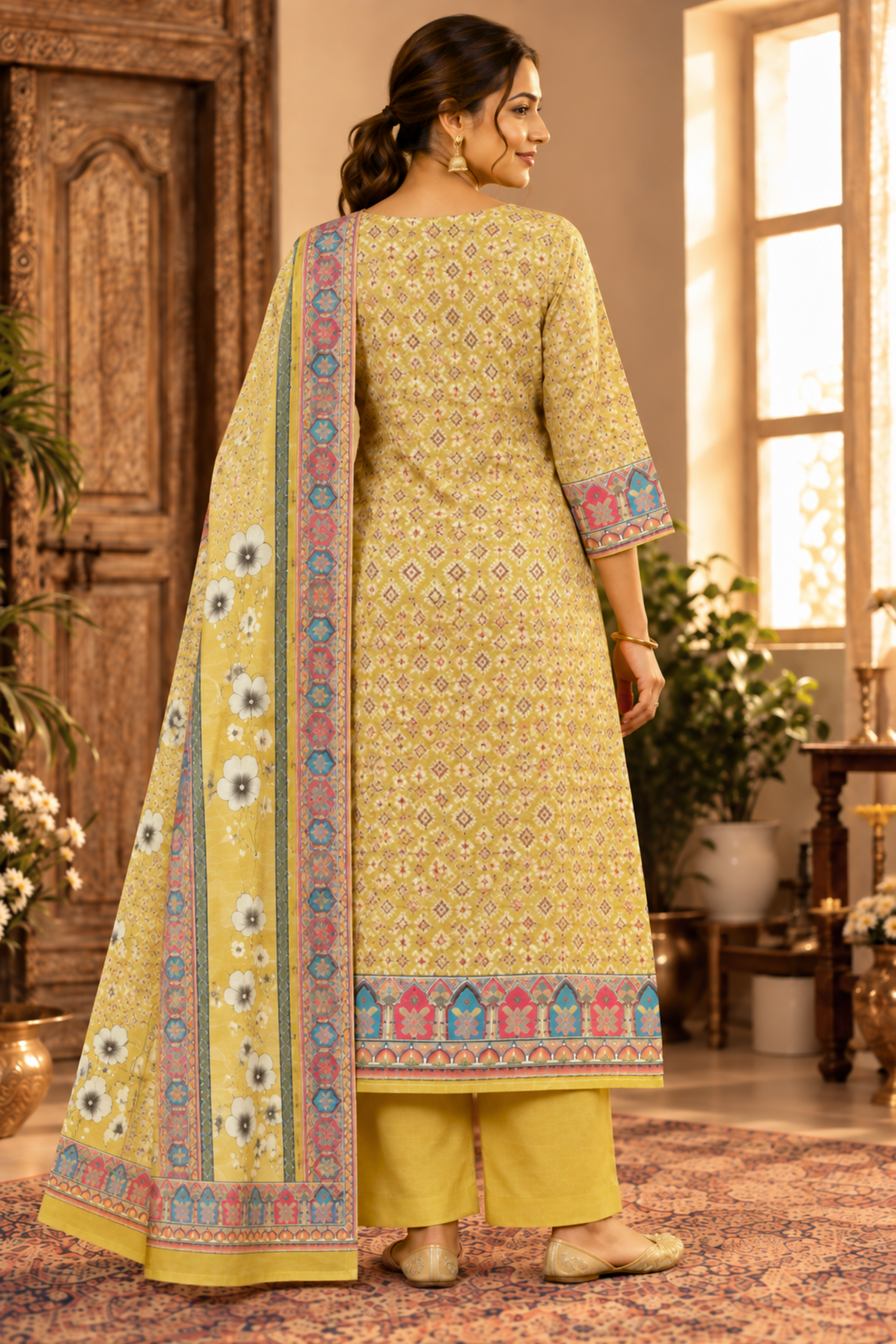 Masala Mint Fancy Suit With Aari Work