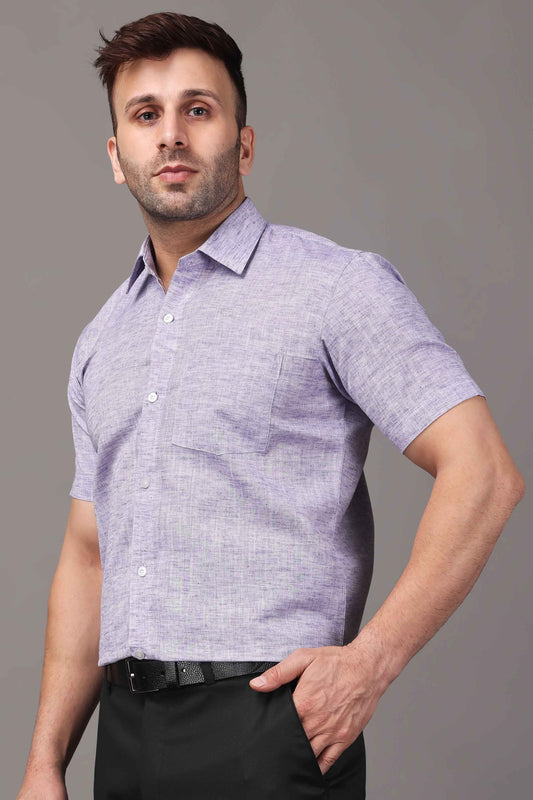 Buy Plus Size Mauve Mirage Textured Shirt At Apella | Sizes XS to 10 XL | India | Free Delivery | Customized